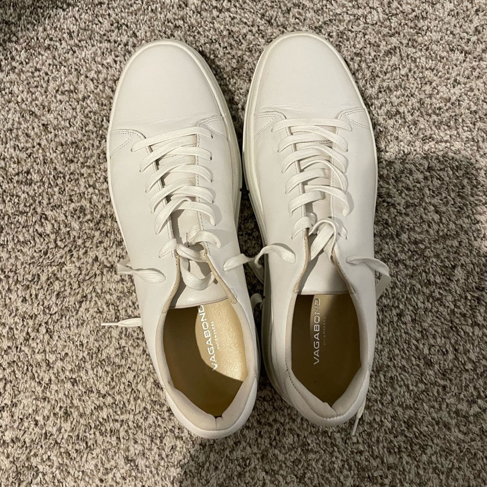 Mens Vagabond John white sneakers